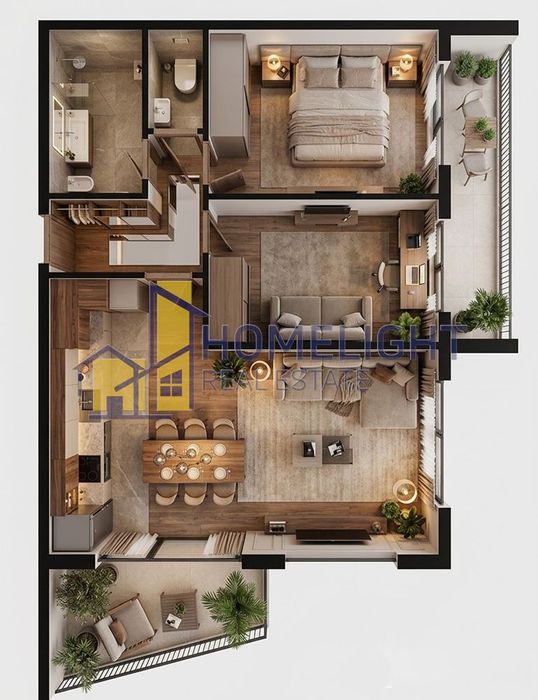 Тристаен апартамент в кв. Полигона