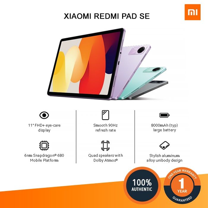 Xiaomi Pad SE 11" / 128GB / Отличное состояние + клавиатура!