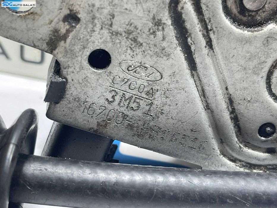 Broasca Incuietoare pentru Capota Motor cu Tija Butuc si Lama Cheie Ford Focus 2 2004 - 2010 Cod 3M51-16700-AB [B3478]