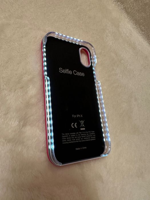 Selfie LED Light Up Recharges Bright Phone Back Case Cover  iPhone X