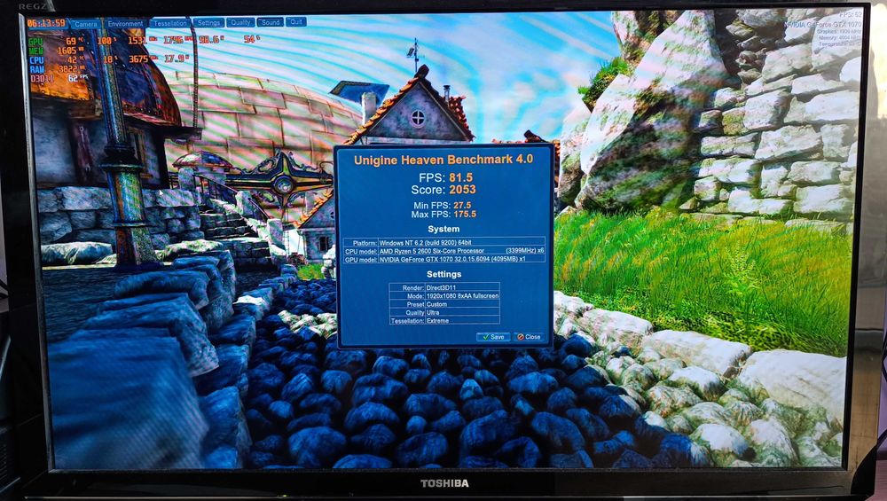 компютър за игри- Ryzen 5 2600 - GTX 1070 8GB - 16GB рам - 512 m.2 SSD