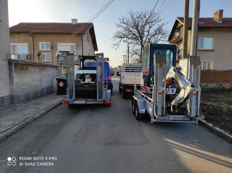 Услуги строителна техника багери самосвали. Строителни дейности, ремон