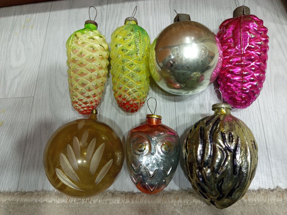 Елочные игрушки СССР, кремлевская, картонаж, пенопласт и  на прищепки
