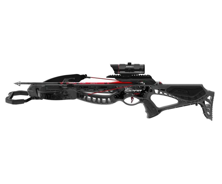 Арбалет Barnett Wildcat CRX 195 lbs 280 fps Пълен Комплект: Бързомер, колчан, стрели, въже и др. !