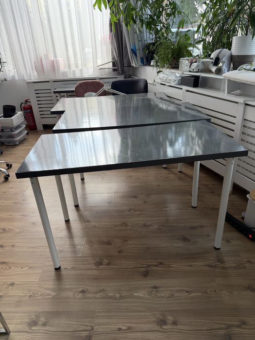 Vand 4 mese PAL  IKEA gri antracit cu picioare metlice demontabile