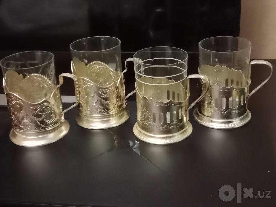 Продам сервиз пахта золотой олень и подстаканники