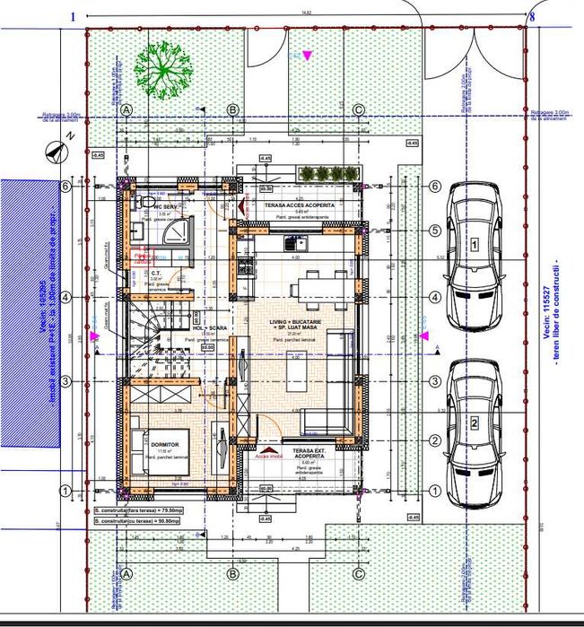 Teren 500 mp, 15m deschidere, central Cumpana