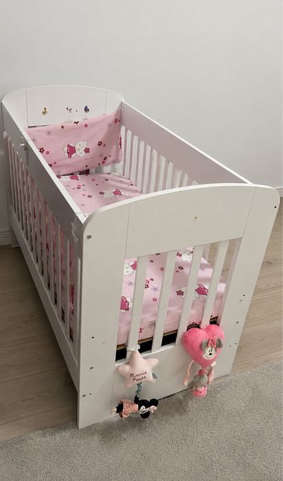 Pat bebelusi 120x60 cu saltea cocos