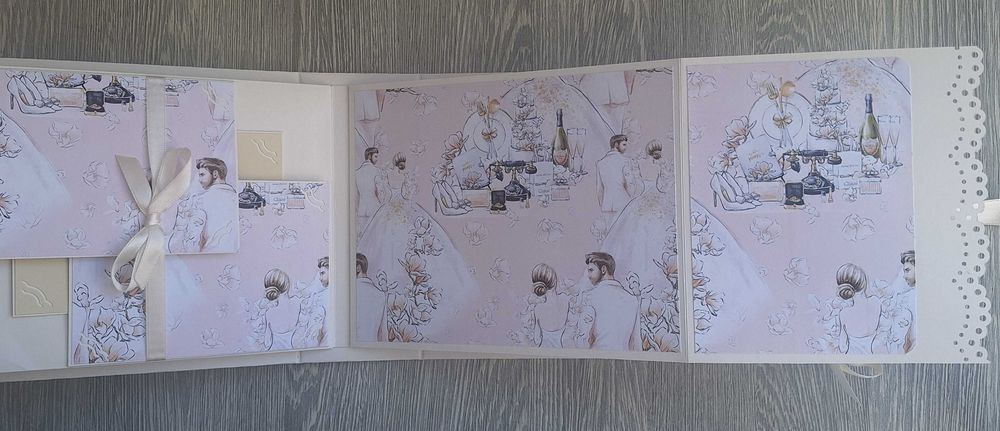 Сватбен албум "Тя и Той" в бяло и ванилия, ръчна изработка /24.10