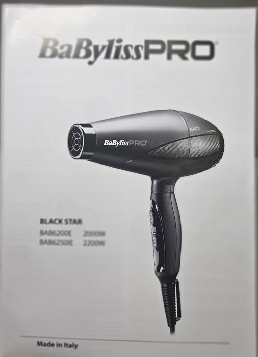Фен BaBylissPRO Black Star-ionic