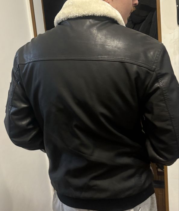 Geaca piele model aviator