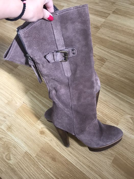 Cizme din Piele Bershka