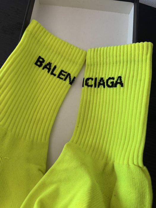 Șosete Balenciaga Neon Yellow