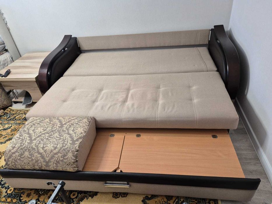 Диван + кресло, б/у