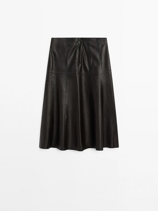 Fusta din piele Massimo dutti