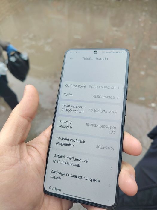 Poco X6 pro 5G xamma joyi yaxwi ishlashiga variantga srochna pul zarur