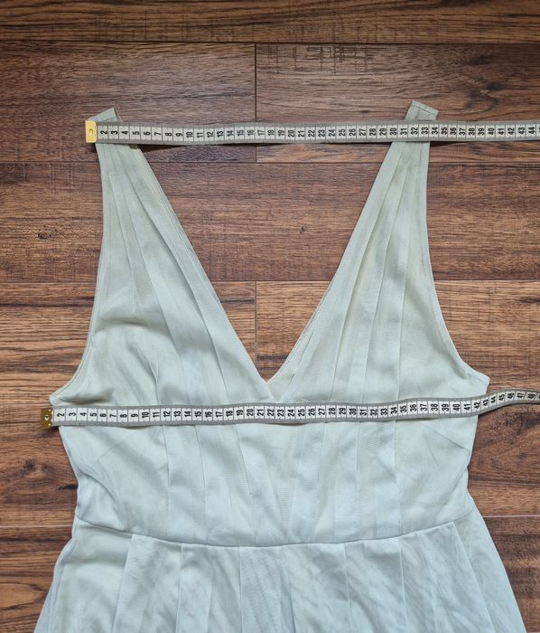 Rochie tull maxi H&M verde menta M