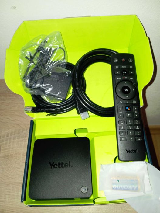 Yettel TVBox AndroidTV, ново с кутия и аксесоари