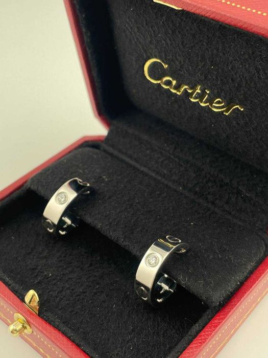 Серьги Cartier Love White Gold