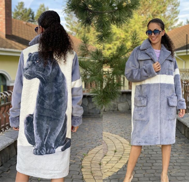 Дубленка новая экомех (в стиле шубы)