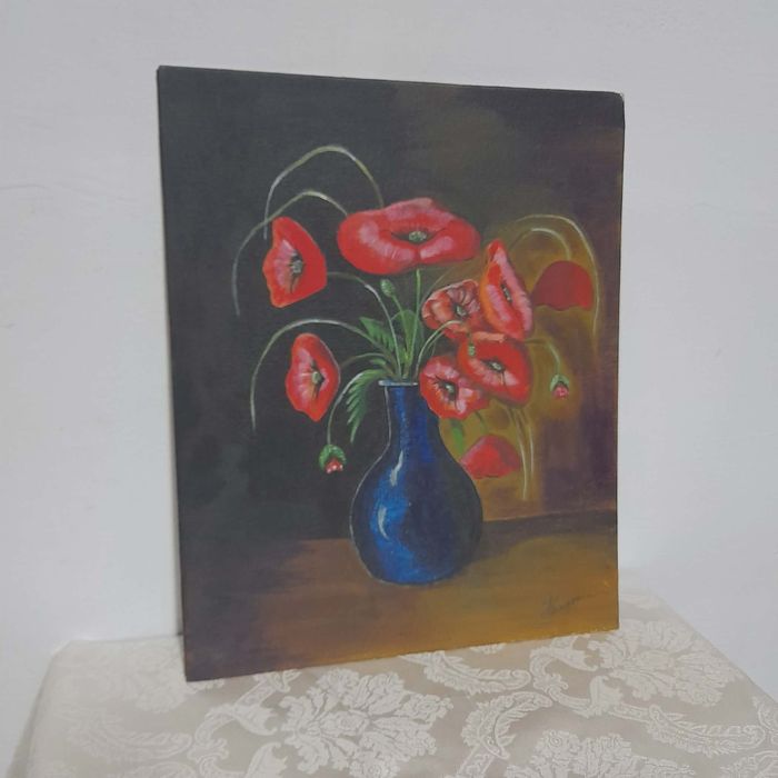 Esență de Vară" – Pictură Originală cu Maci