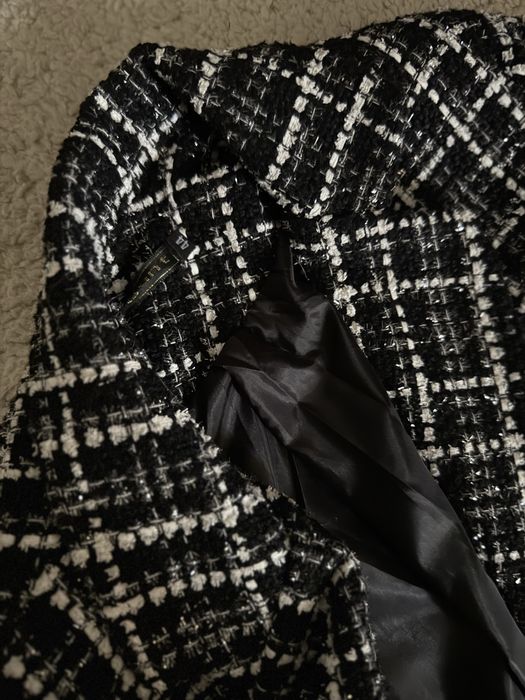 Твидовый двубортный пиджак