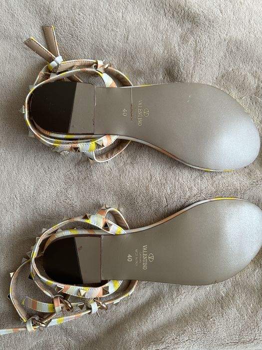 Valentino rockstud caged flat sandals