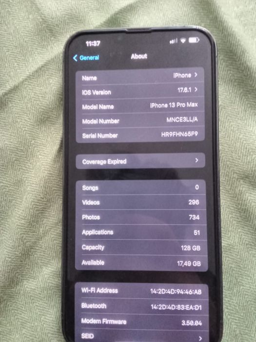 13 pro max 128 gb green 81%