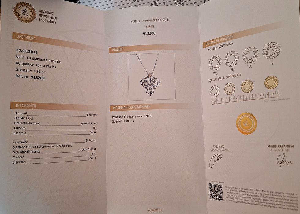 Bijuterie  Franța  1910  in stare excelenta