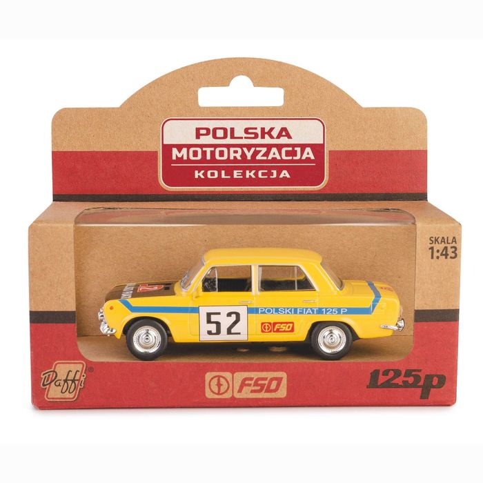 Masinuta Fiat 125P Galben raliu 1:43