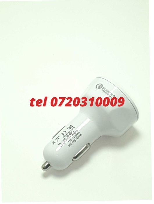 Incarcator Universal Masina Auto 4 Porturi Bricheta Usb Qc Fastcharge