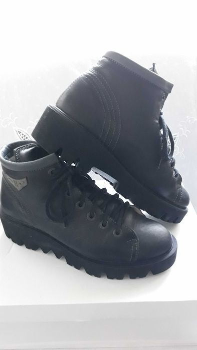 Къси стабилни боти с грайфер,естествена кожа с топла вата номер 38