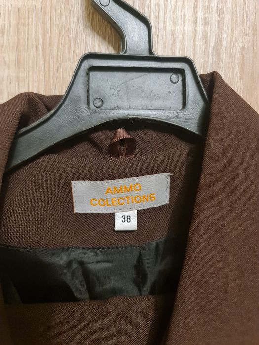 Costum dama maro, sacou si pantaloni drepti, marime 38