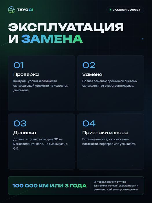 Антифриз готовый раствор SAMSON G11 Ready Mix, 5 л