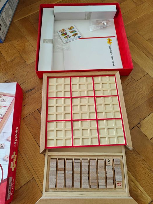 Детско дървено судоку / Дървена логическа игра Монтесори