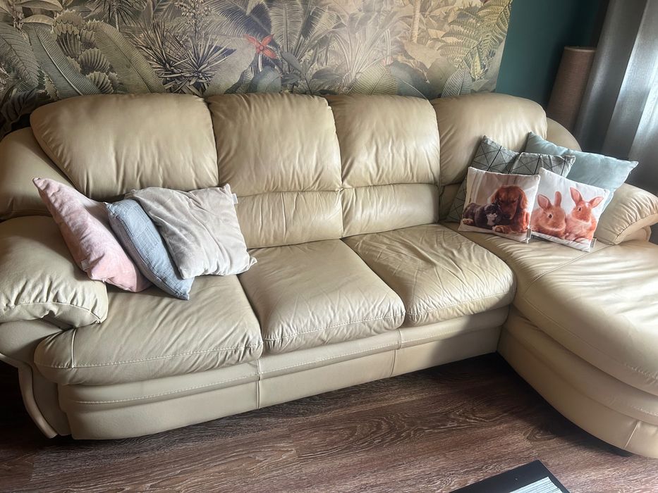 Мека мебел - Диван кожен