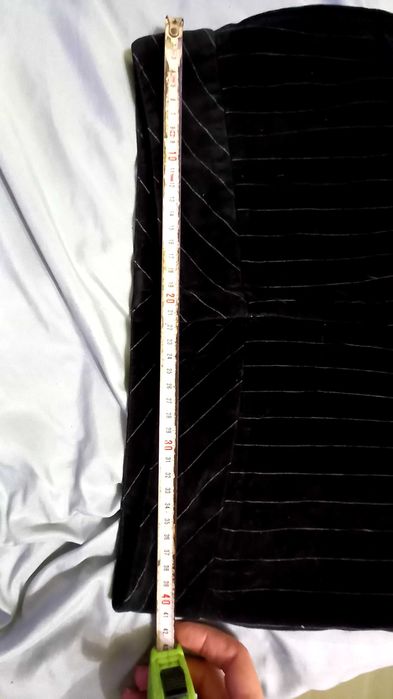 Pantaloni Espirit catifea negri cu dungi fine, moderni, UK , 38-40