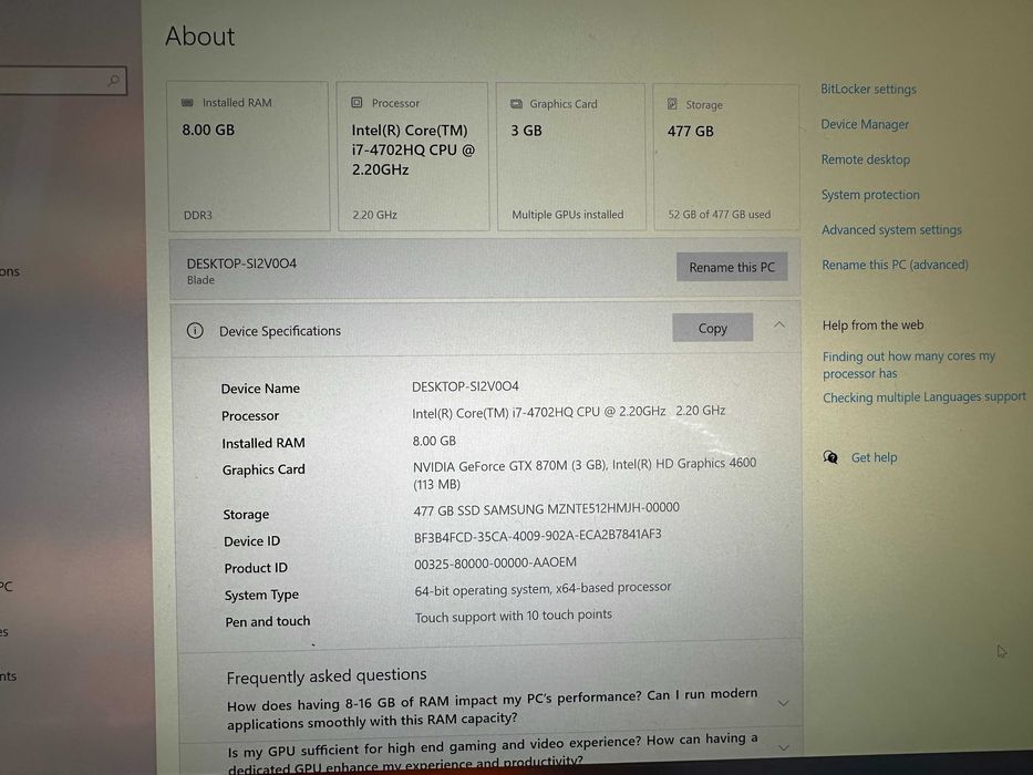 Vand laptop RAZER BLADE