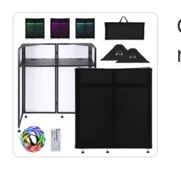 Cabina DJ portabila cu leduri