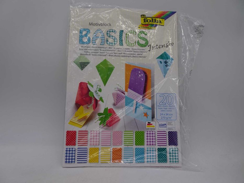 Set de hârtie pentru decorațiuni Folia Basics Motif Block, 20 de coli
