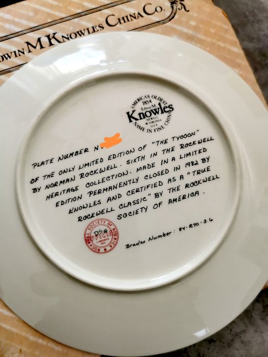 Farfurie Decorativă The Tycoon, Norman Rockwell ediție limitata