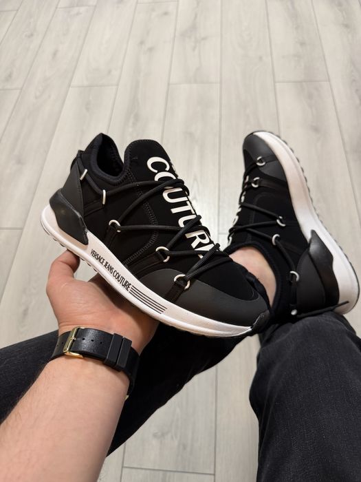 Adidasi Barbati Versace Couture Negru & Alb!