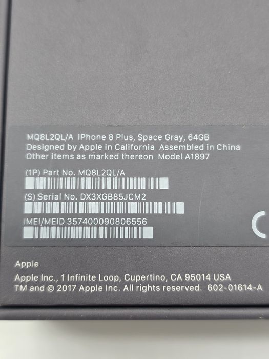 OCAZIE! Iphone 8 plus, Space Gray, 64gb, GARANTIE, NEACTIVAT