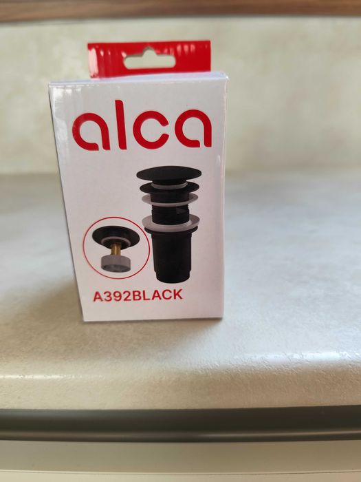Клик сифон за умивалник Alca A392 Black Edition