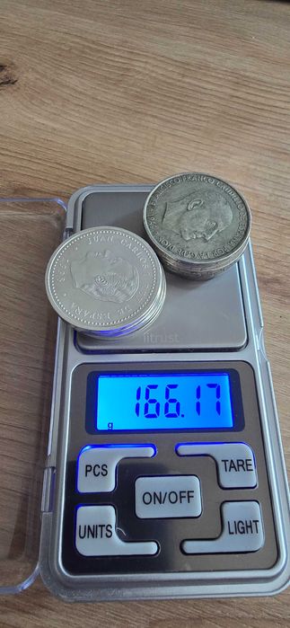 Лот испански сребърни монети 166 грама