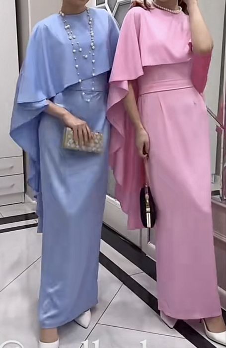 Синий платья длинный