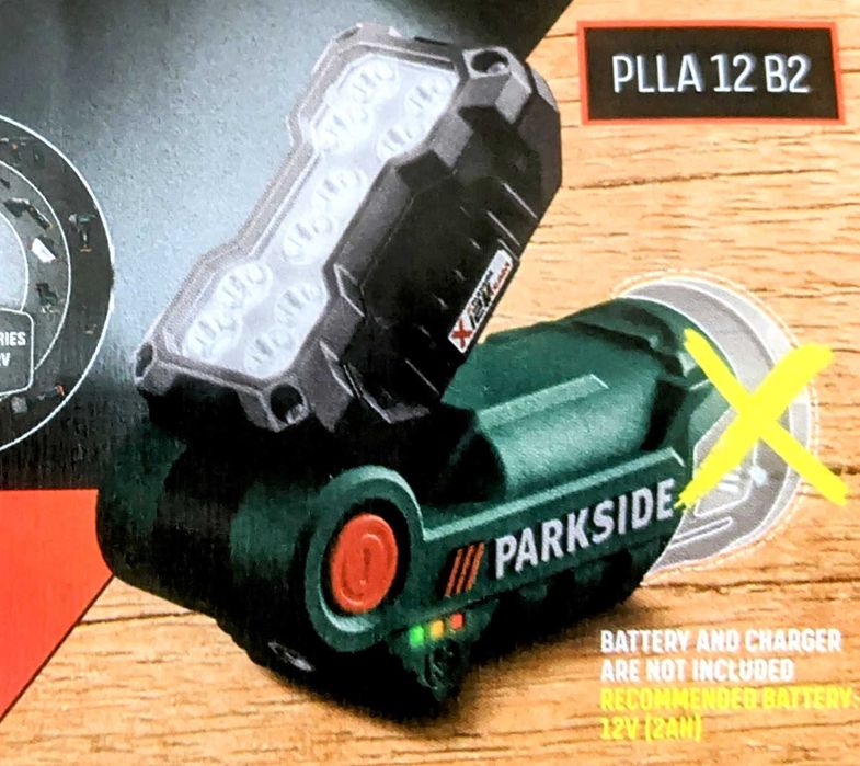 Parkside Прожектор 12V Парксайд Фенер Лампа Осветление Тяло PLLA 12