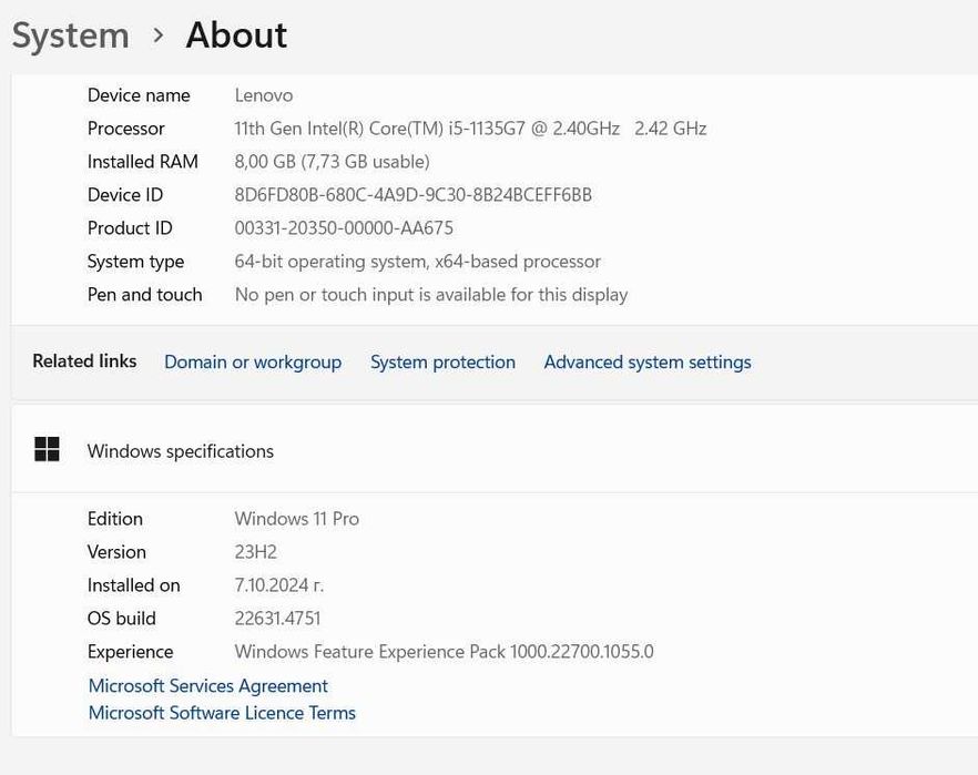 Thinkpad T14s Gen2i, i5-1135G7, 8/256GB, LTE модем