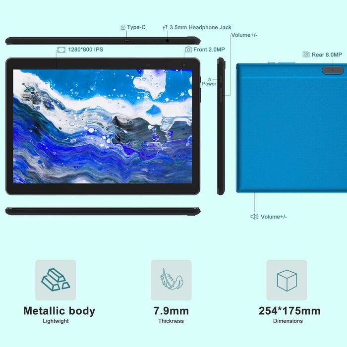 Tableta BYANDBY Android 14, 64 GB, 10 inch