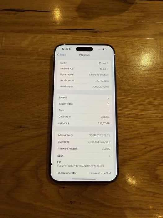 iPhone 15 Pro Max 256GB 87%BAT